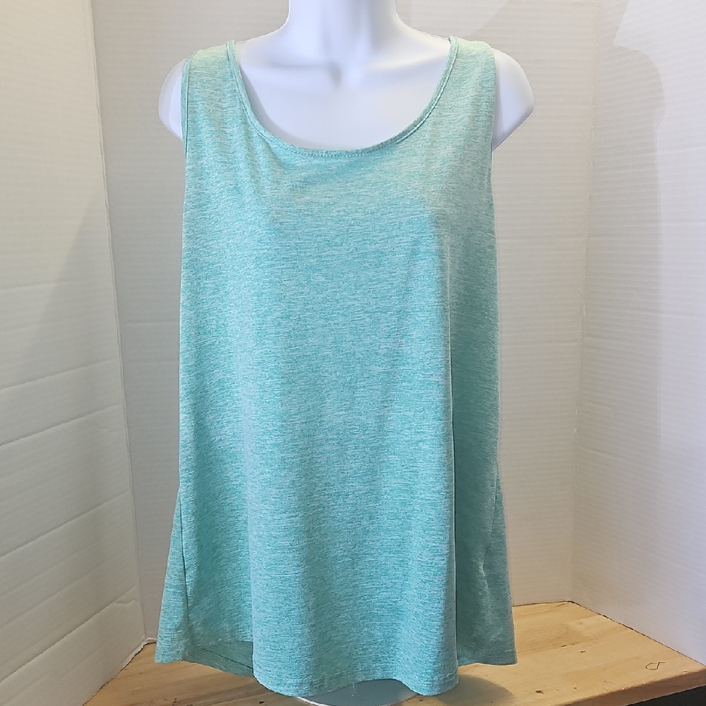 Set Of 4 Workout Tank Tops, Green, Purple, Black, Grey, XL.